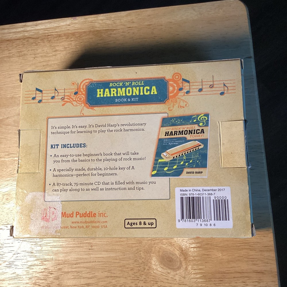 Open Box. Rock N' Roll Harmonica Book/kit. Mud Puddle Inc.