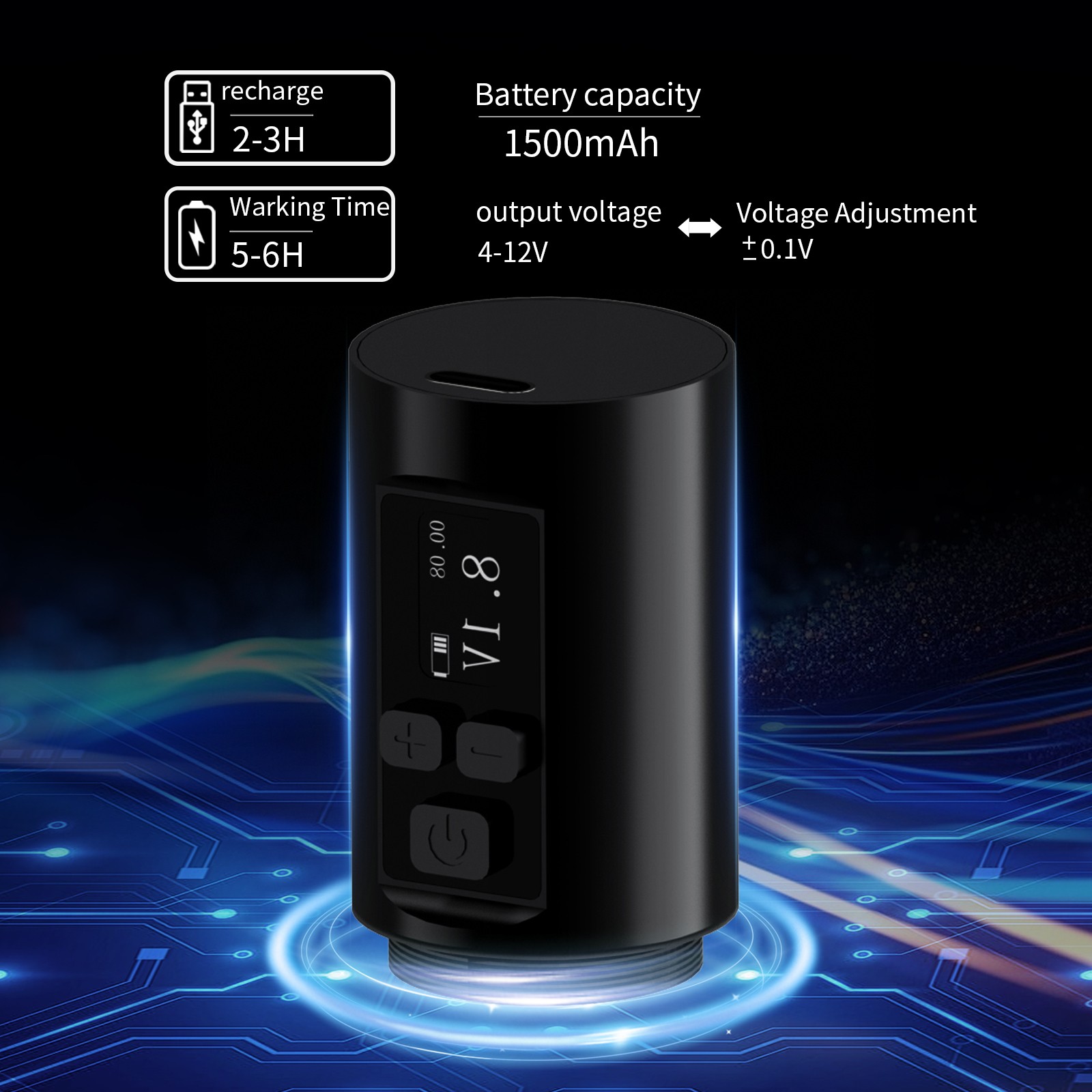 Wireless Tattoo Gun Kit Ninja Tattoo Battery Pen Machine with Needle Paper Ink