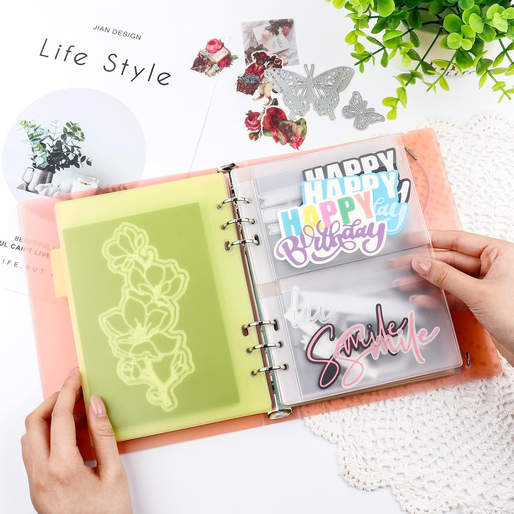 3-Pack A5 6-Ring Binder Covers - Durable Polypropylene (PP) Storage Organizer -