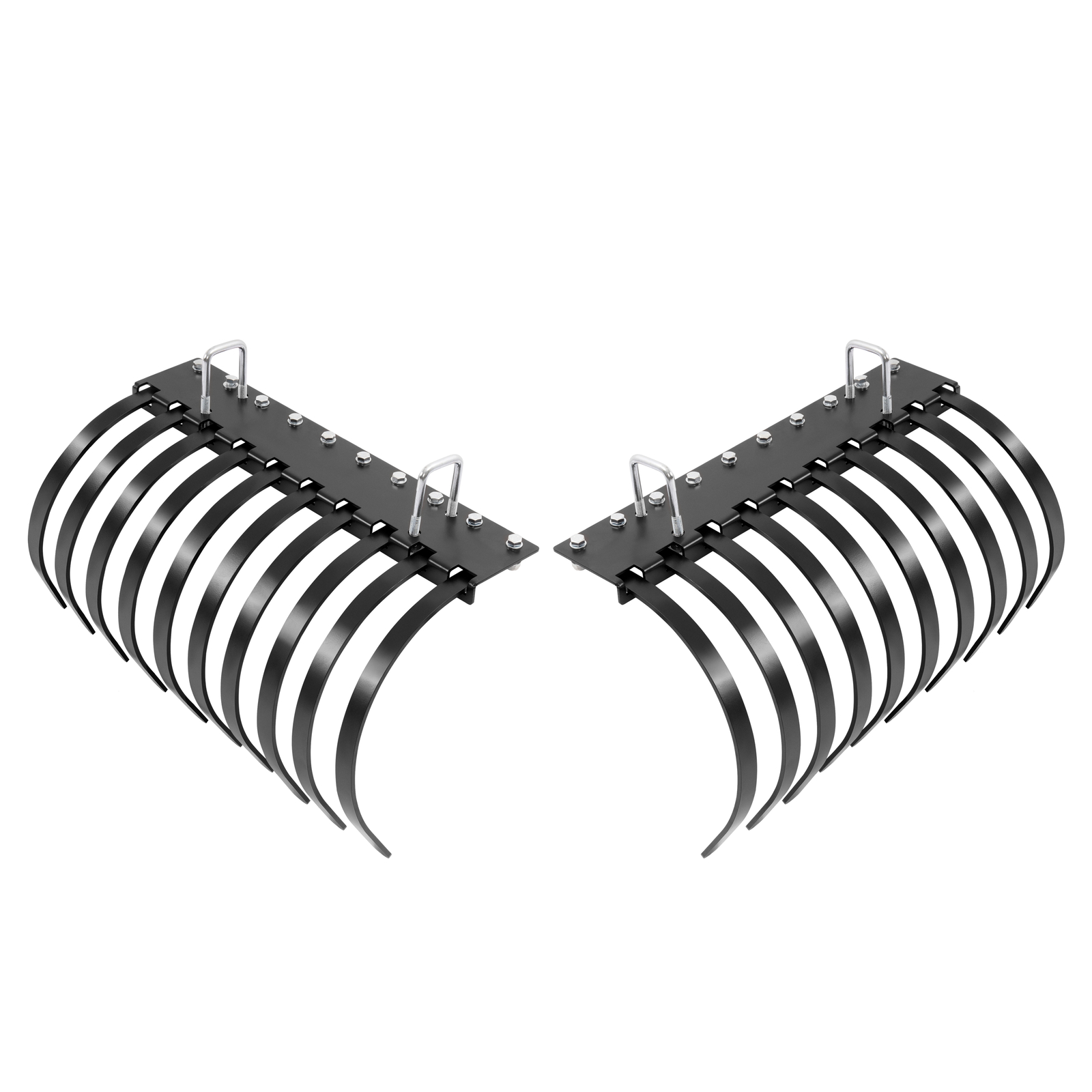 60" Landscape Rake For ATV UTV Tractor Heavy Duty Rock Rake Removal 20 Tine Rake