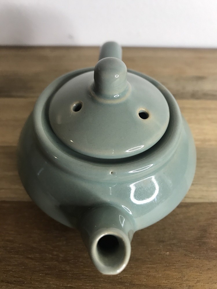 Miniature Green/Blue Glaze Ceramic Teapot