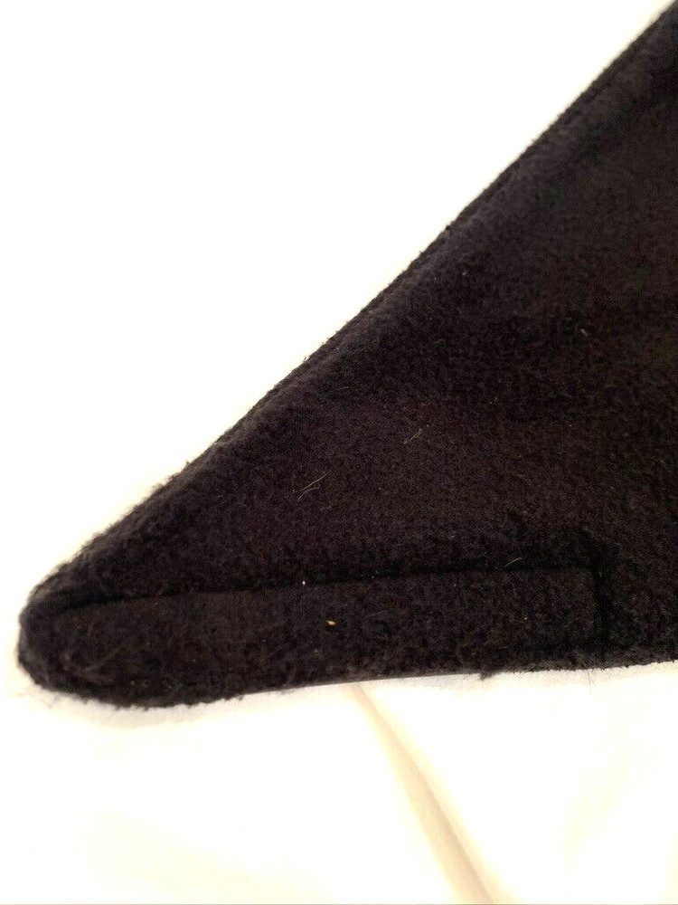 Leather Biker Face Wrap Triangle velcro 27" Wide Flannel Inside Warm