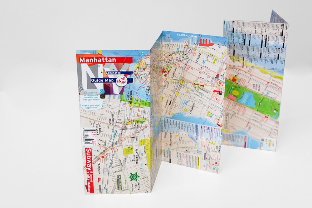 Map Laminated Manhattan Pay As You Wish NYC