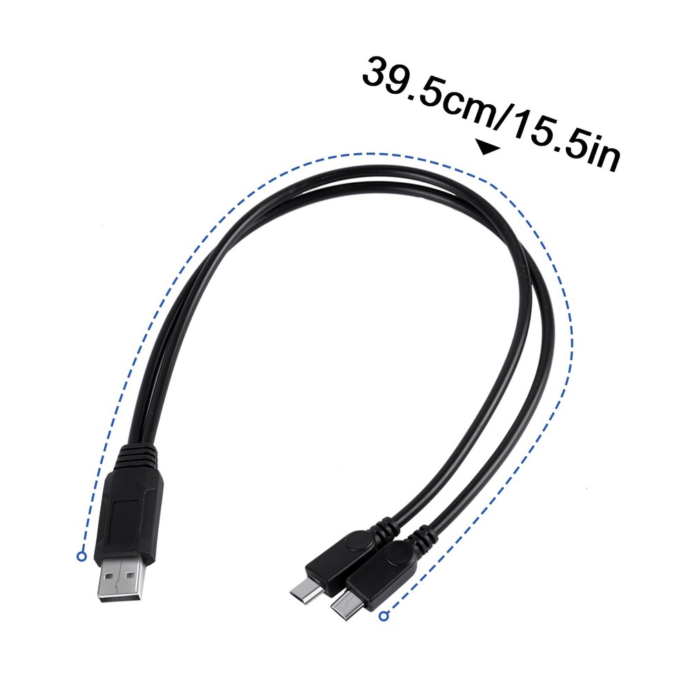 UCEC Dual Micro USB Splitter Charge Cable, 35 CM each, 2pack