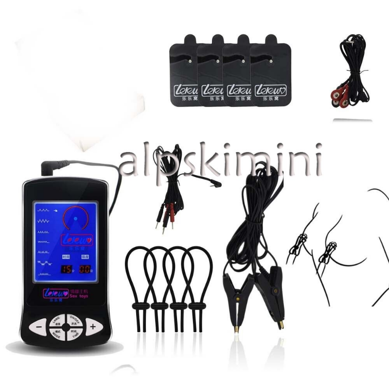 Shock E-Stim Host Pulse Torpedo Electro Pads Rings Plug Therapy Device Full Set-