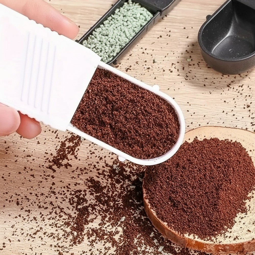 Adjustable Measuring Spoon Set 2PCS Kitchen Baking Teaspoon Tablespoon Tool
