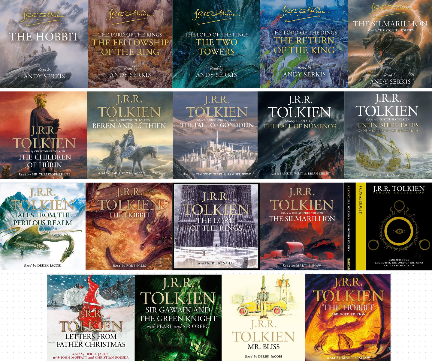 J.R.R. Tolkien - The Hobbit - Lord of the Rings - MP3 USB 25 Audiobooks Series