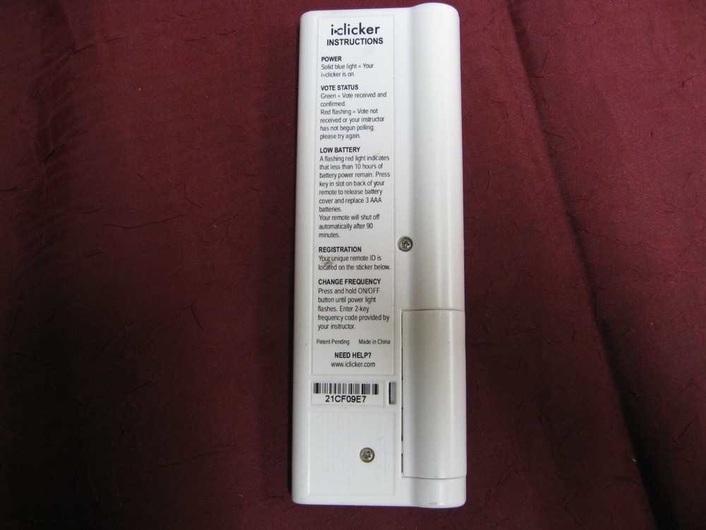 iClicker Student Remote control - Tested working