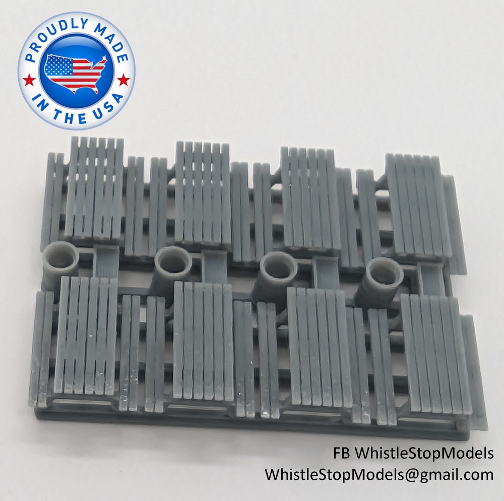 Z Scale Picnic Tables, Grills, Trash Barrels for Camping Scene