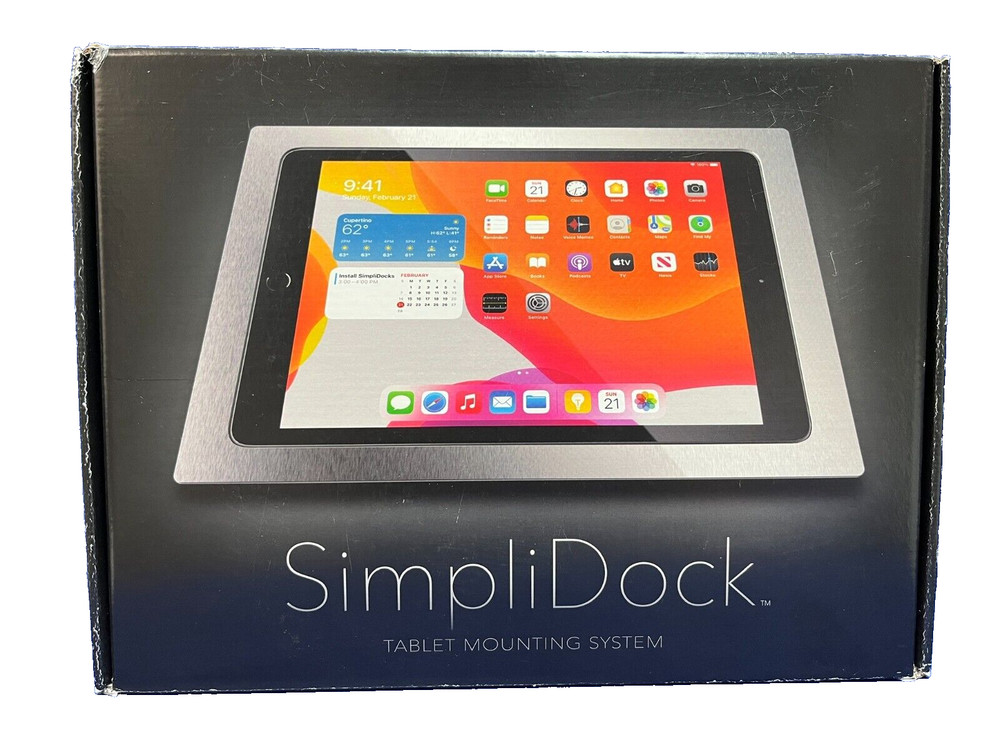 SimpliDock SD-IPADM4-GW, Tablet Mounting System iPad Mini 4/5 - White - Open Box