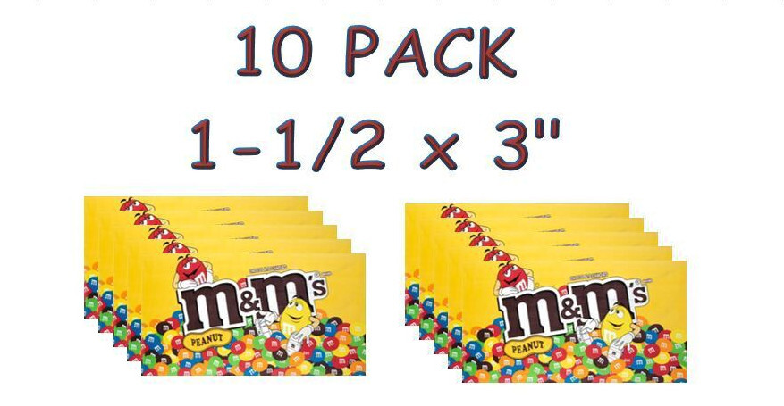 10 PACK Candy Vending Machine Label Sticker Decal 1.5 x 3"