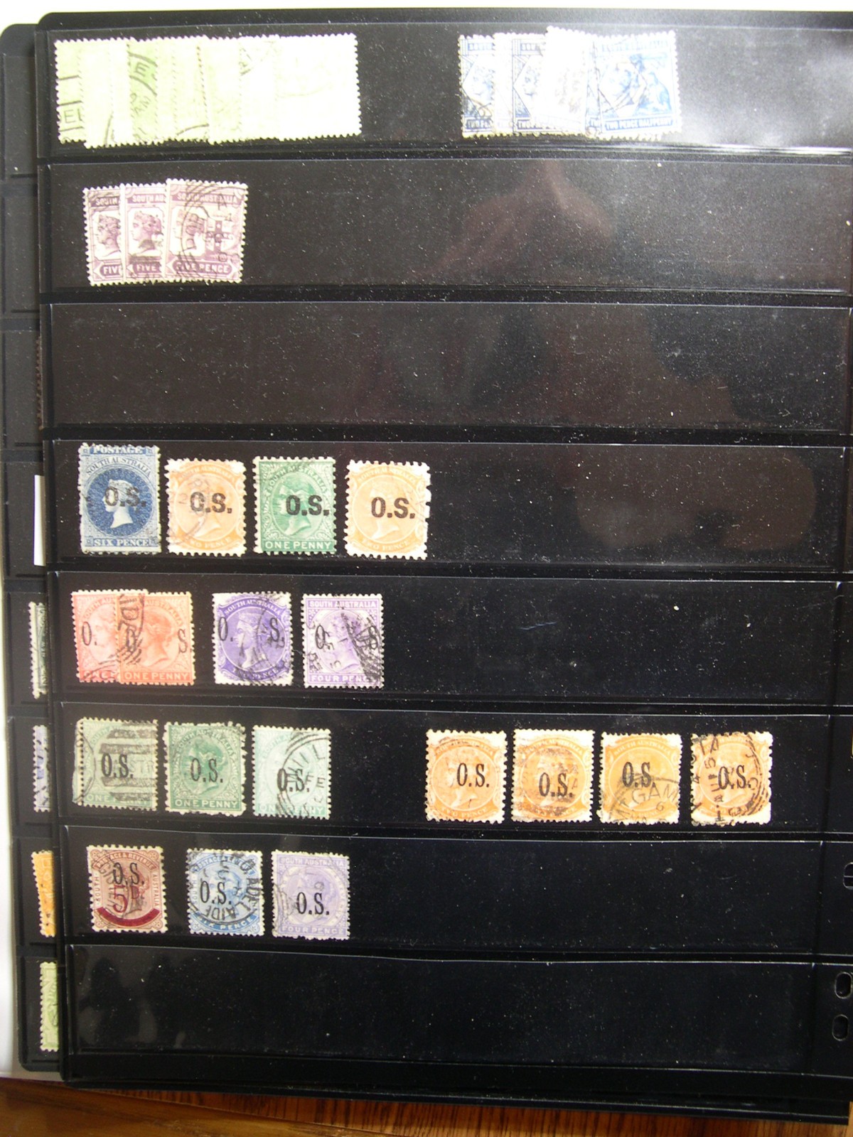 AUSTRALIA STATES collection USED mounted in vario stock album pages UX1