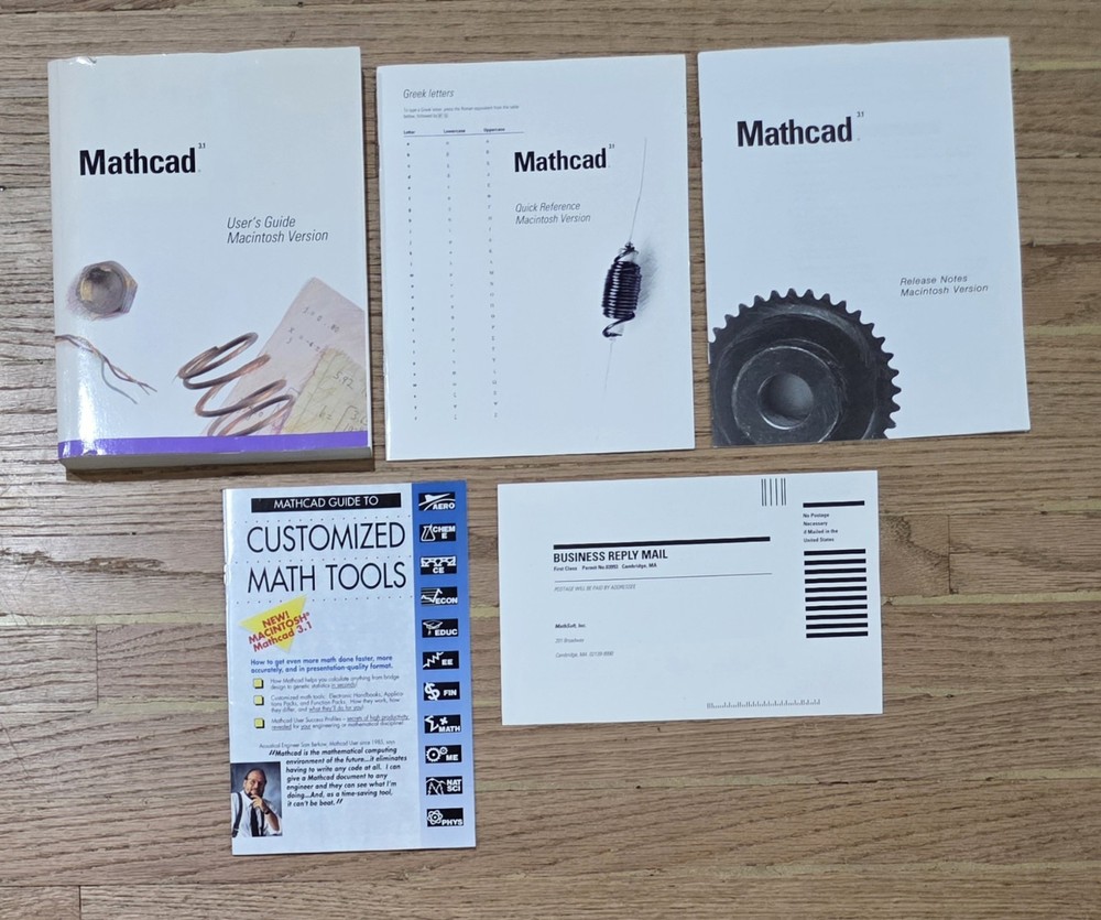 1992 Mathcad 3.1 User's Guide Macintosh Version