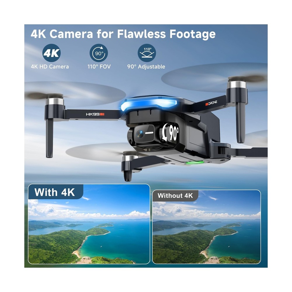 GPS Drone with 4K Camera for Adults, Foldable RC Quadcopter with 1312ft Range...