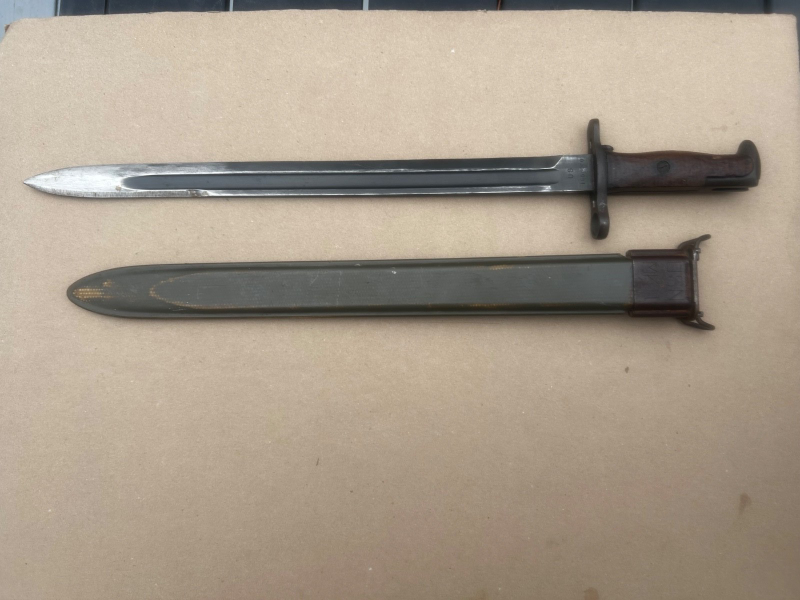 Model 1905 SPRINGFIELD SA 1919 BAYONET and SCABBARD WWI