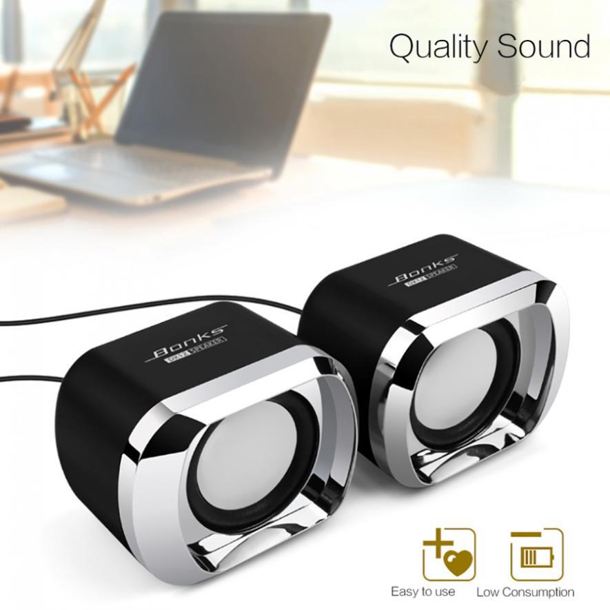 USB Computer Speaker 3.5mm Plug for Laptop Desktop MP3 Phone PC External Speaker