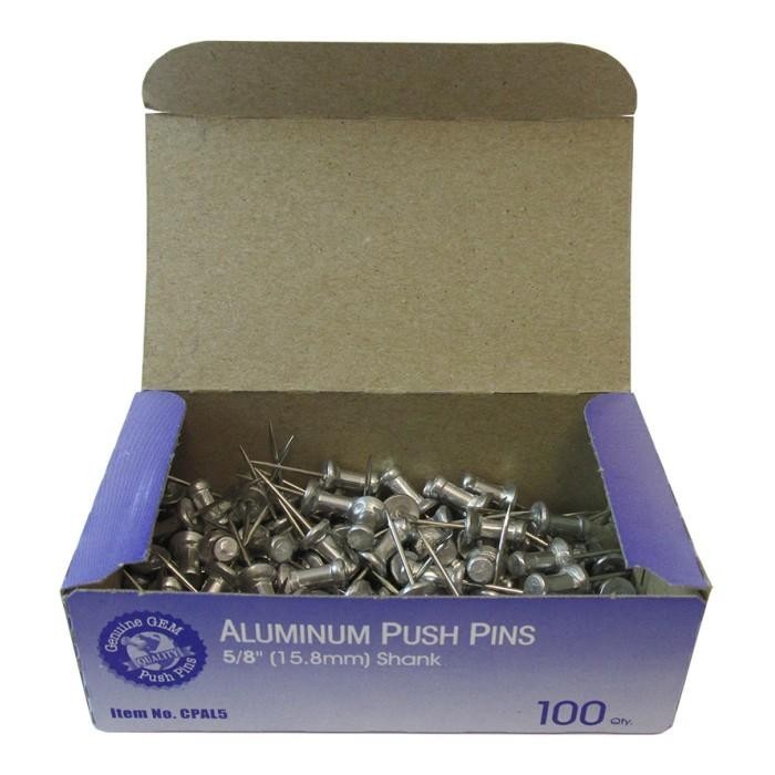 Push Pins 5/8" Steel Point 100/Box