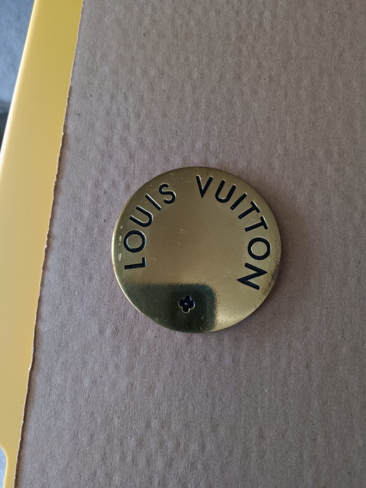 LOUIS VUITTON Large Display Medallion Solid Brass Approx 3oz. 2.5 Inches RARE!!