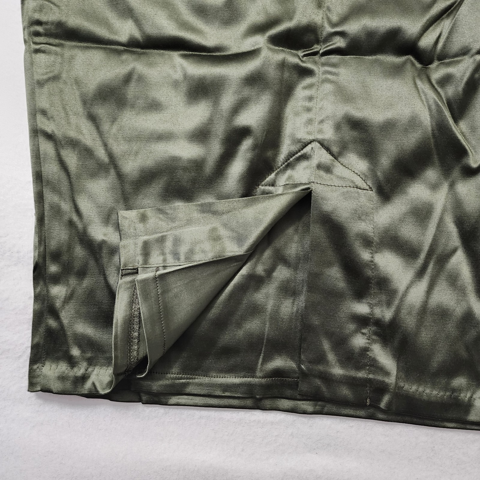 Pinup Girl Deadly Dames Courtesan satin wiggle dress with belt