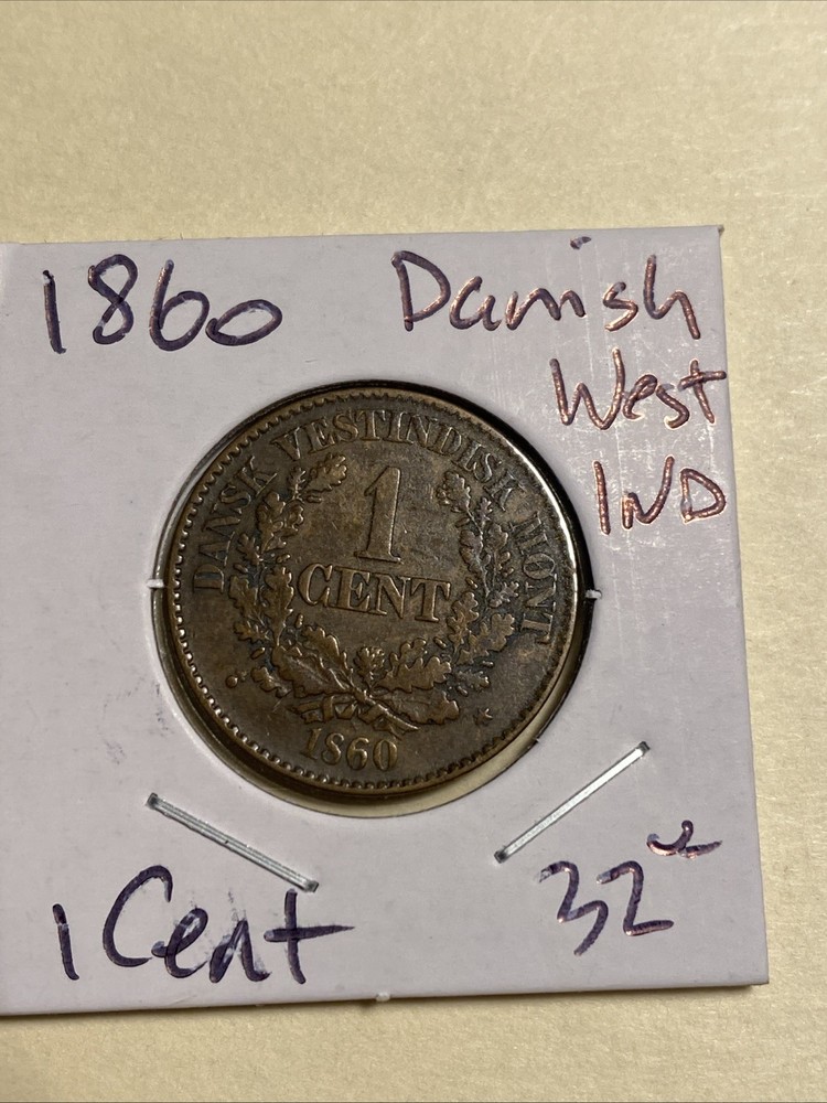 1860 Danish West Indies 1 Cent
