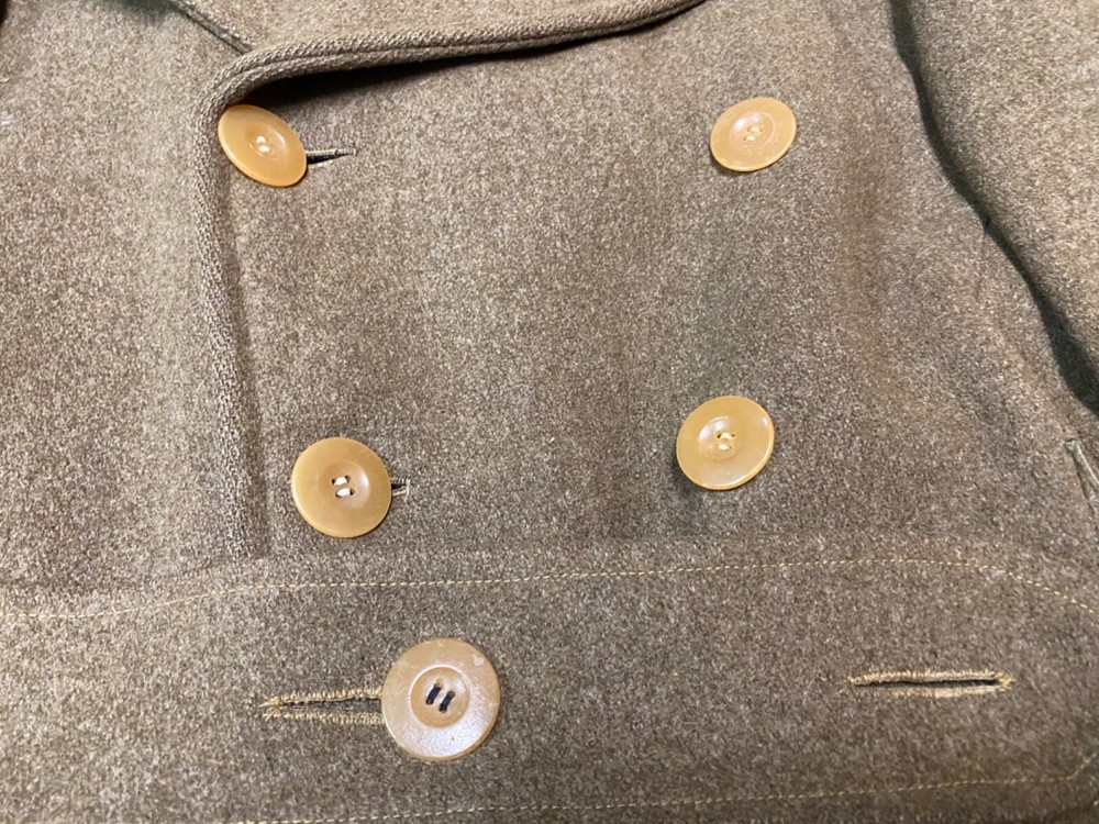 ORIGINAL WWII US ARMY WINTER M1938 WOOL MACKINAW CUT DOW JACKET-MEDIUM/LARGE 42R