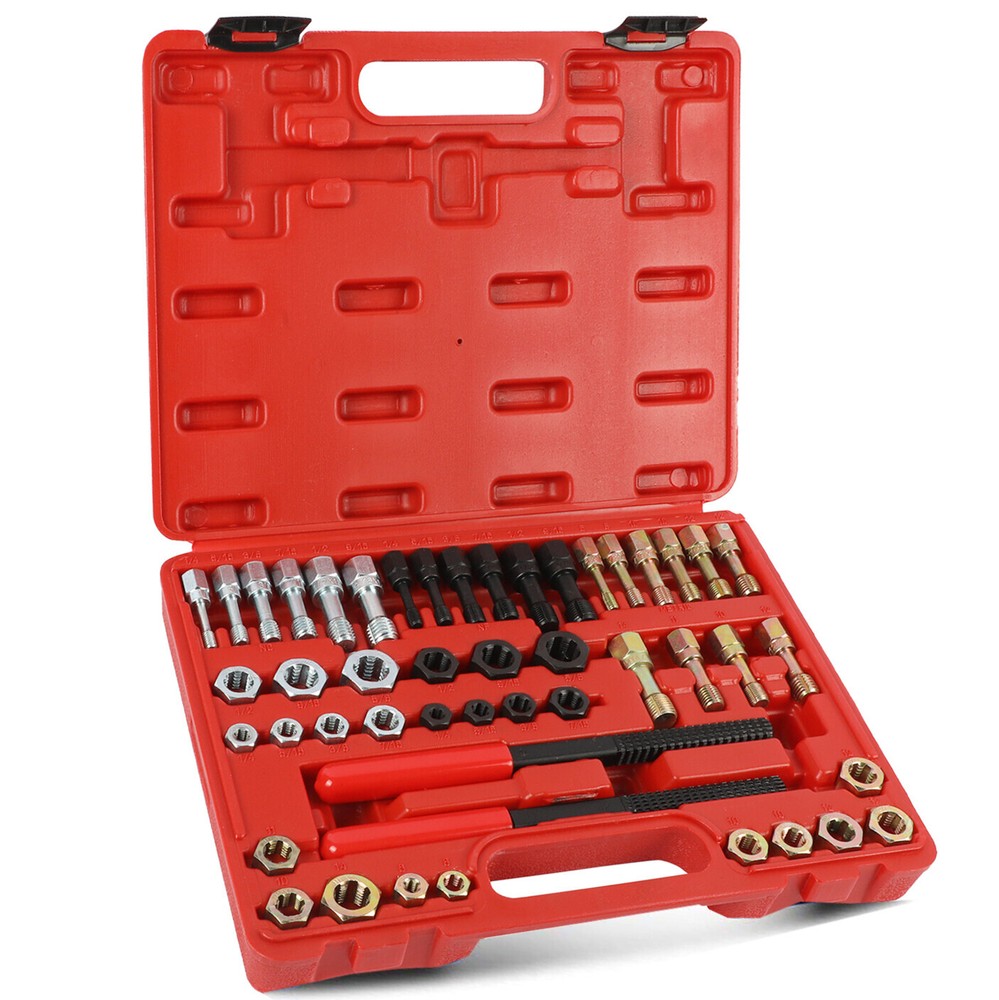 Thread Chaser Set 48Pcs Thread Repair Kit,UNC/UNF/Metric Thread Restoring