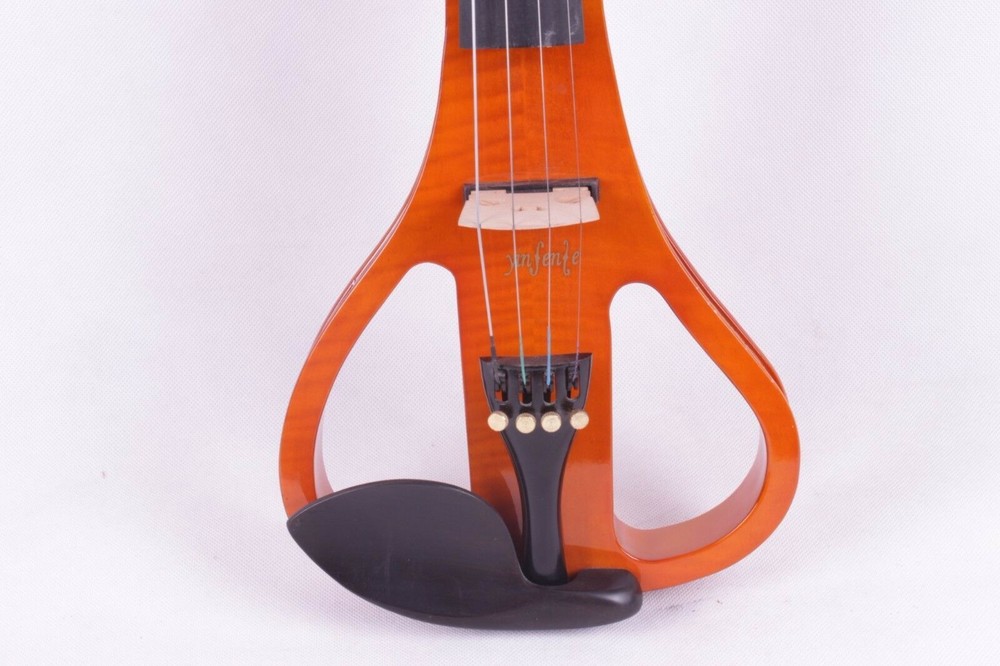 4 String Electric Violin 4/4 full size with Solid Wood Body, Silent Violin