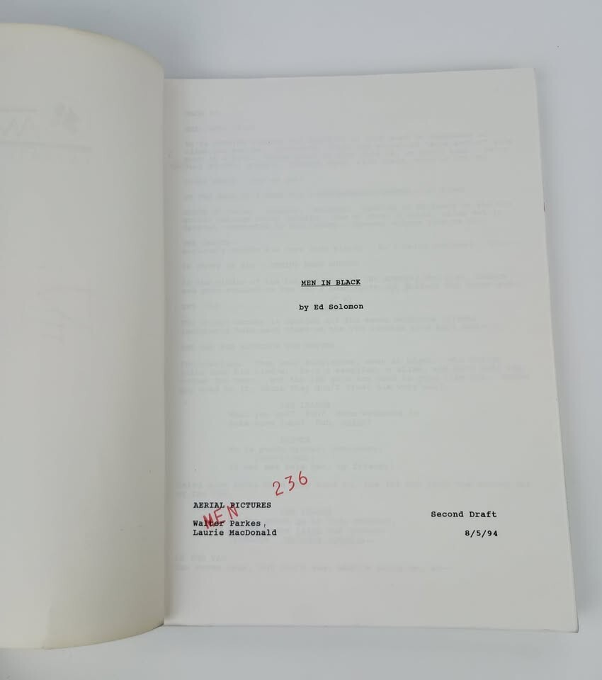 Men In Black: Second Draft movie script from Art Illustrator