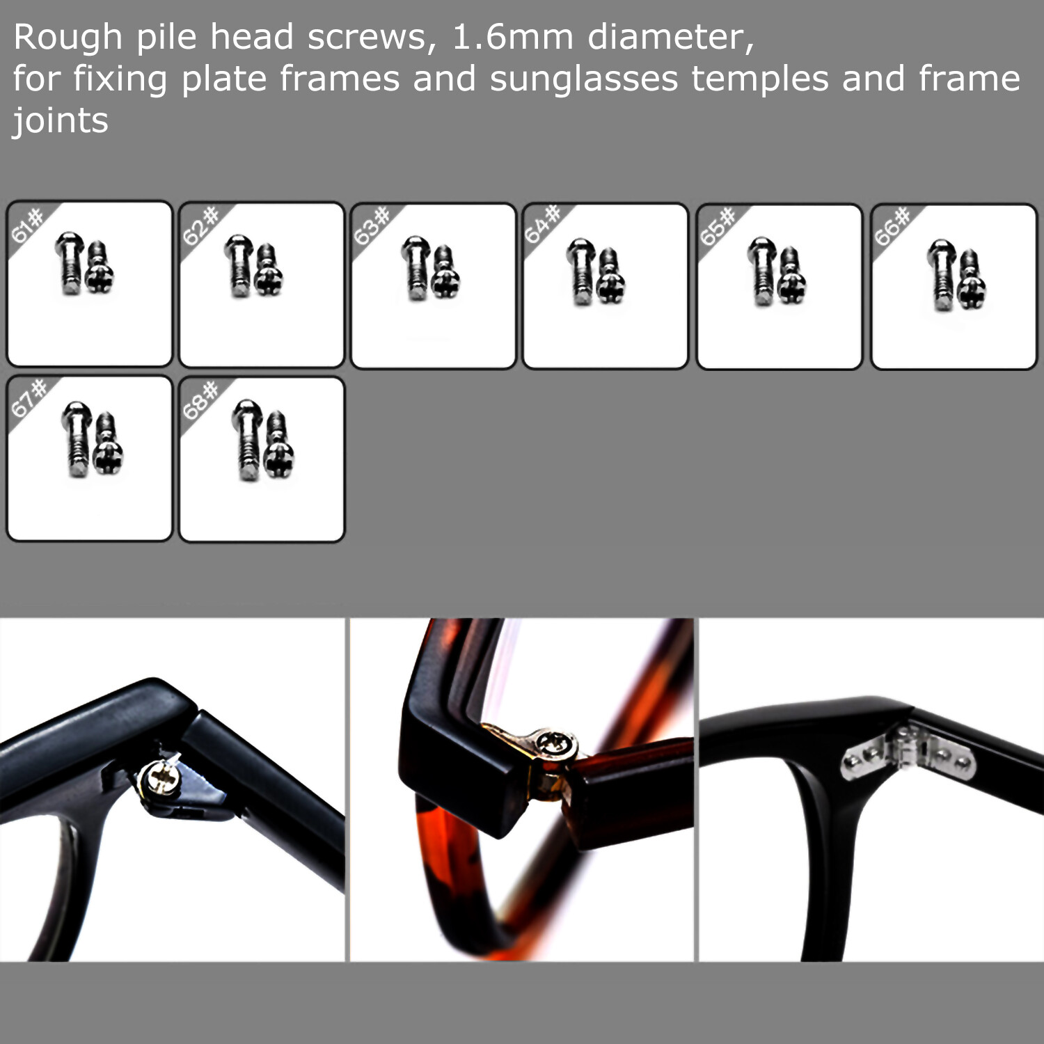 Screw Nut Nose Pad Optical Repair Tool Assorted Kit Set For Eyeglass Sunglasses