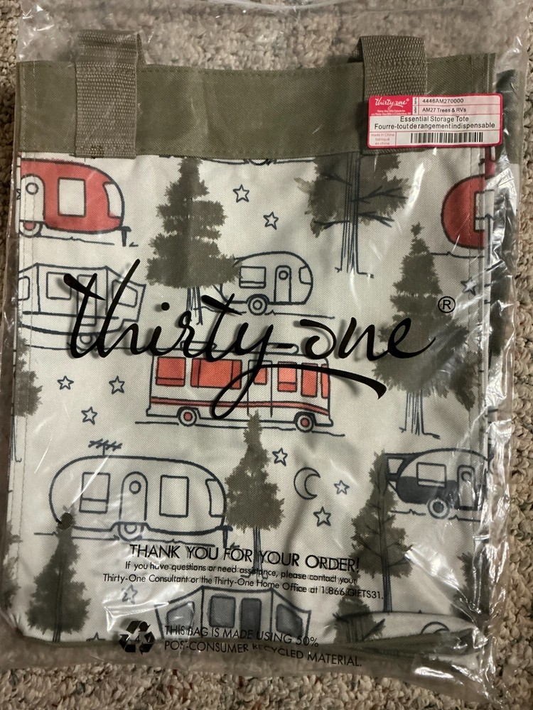 Thirty One Essential Storage Tote in Trees & RVs
