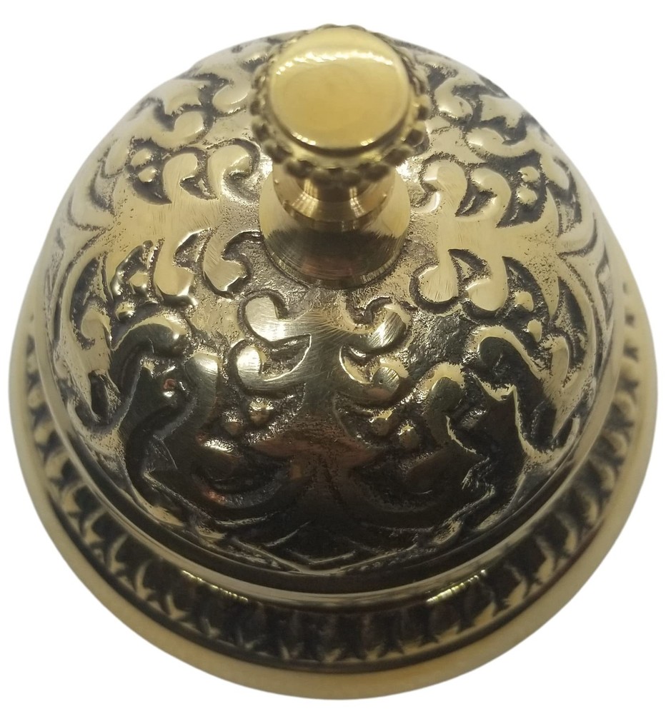 Solid Brass Victorian Style Service Desk Bell