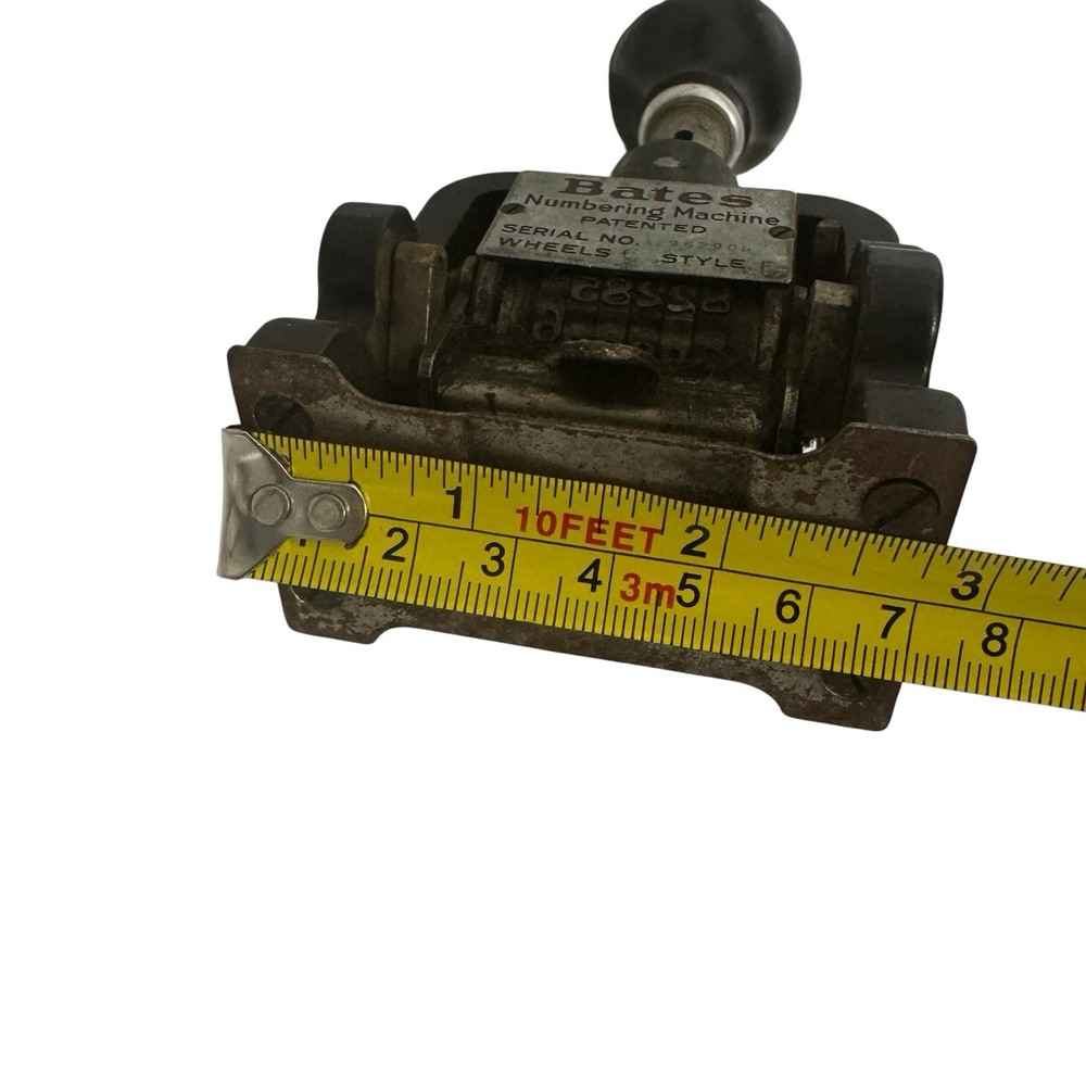 Bates Numbering Machine~Stamp Consecutive Duplicate Triplicate Repeat 6Wheel Vtg