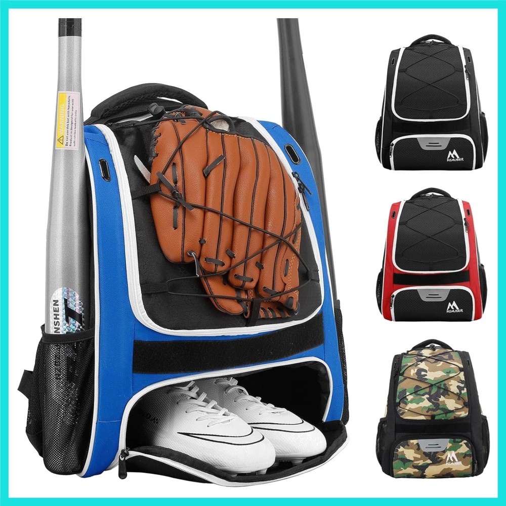 Baseball Bag-Baseball Backpack Holder for Baseball, Large Main Compartment,So...