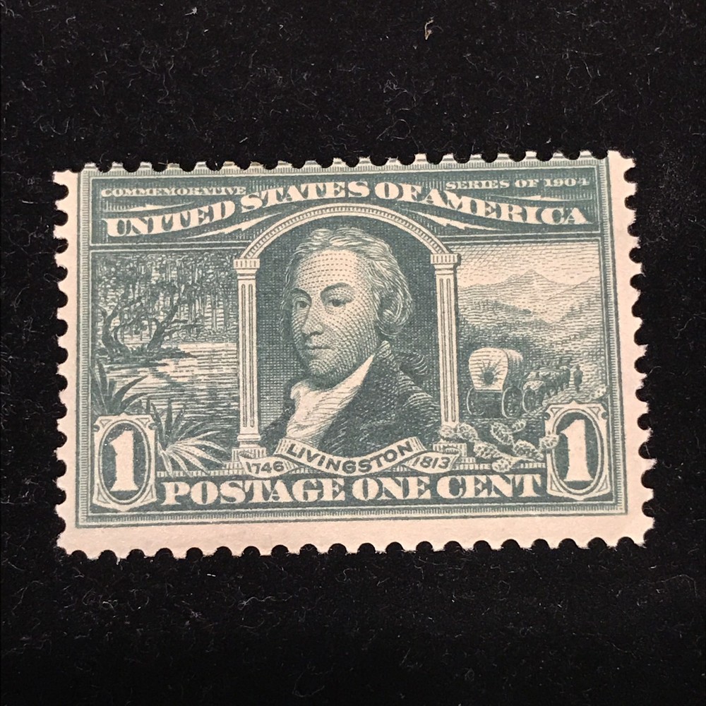 US Stamp #323 1 Cent Mint Light  Hinged.