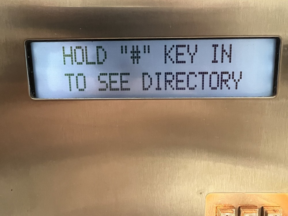 Sentex Systems Infinity M Telephone Entry Access Control Panel