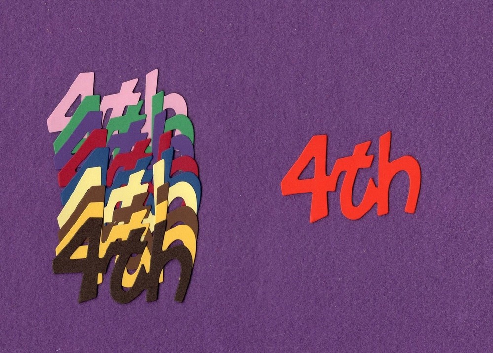 "4TH" die cuts scrapbook cards