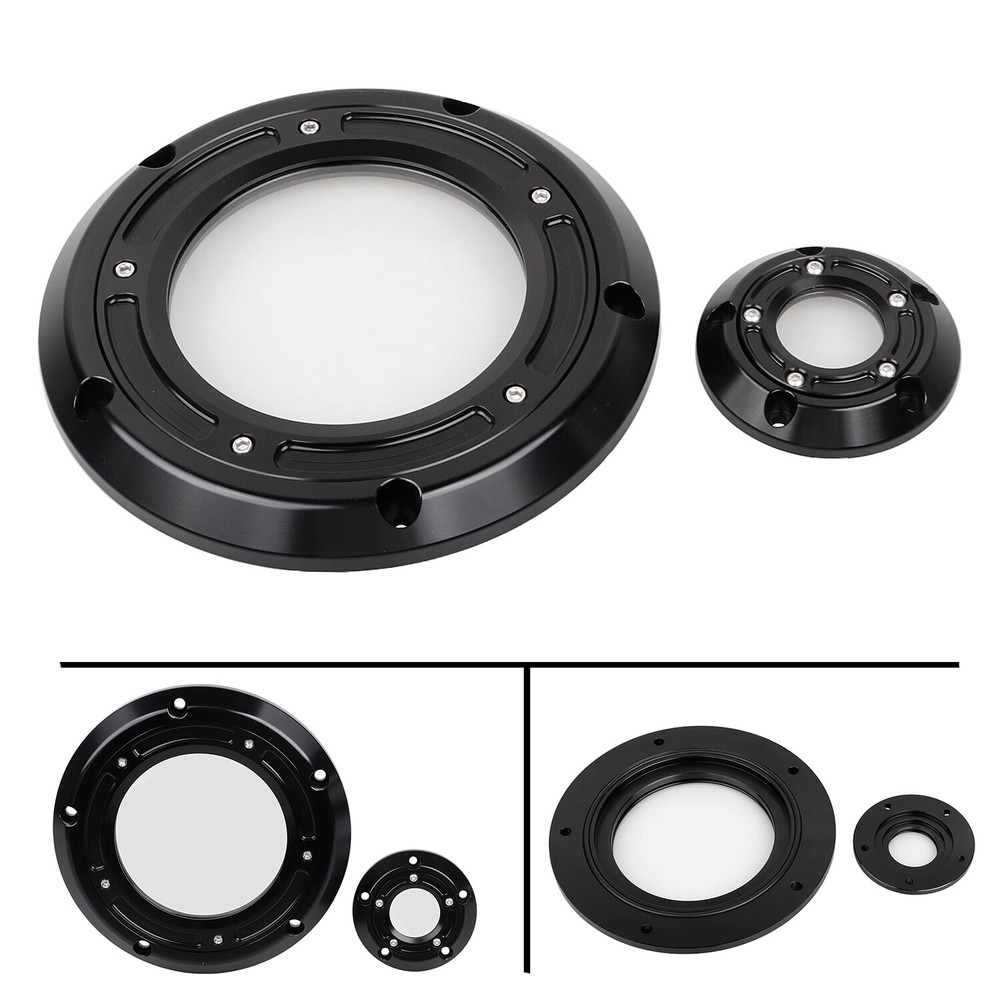 Black Engine Derby Timing Timer Cover For Harley Electra Road Tri Glide FLHTC
