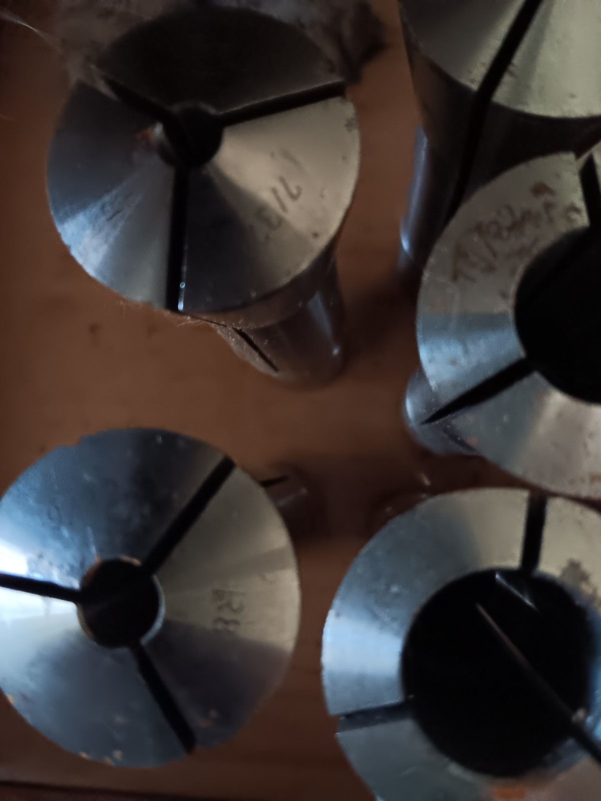 Lot Of 10 Used Assorted R8 Collets/Toolholders - (As Shown) mixed sizes