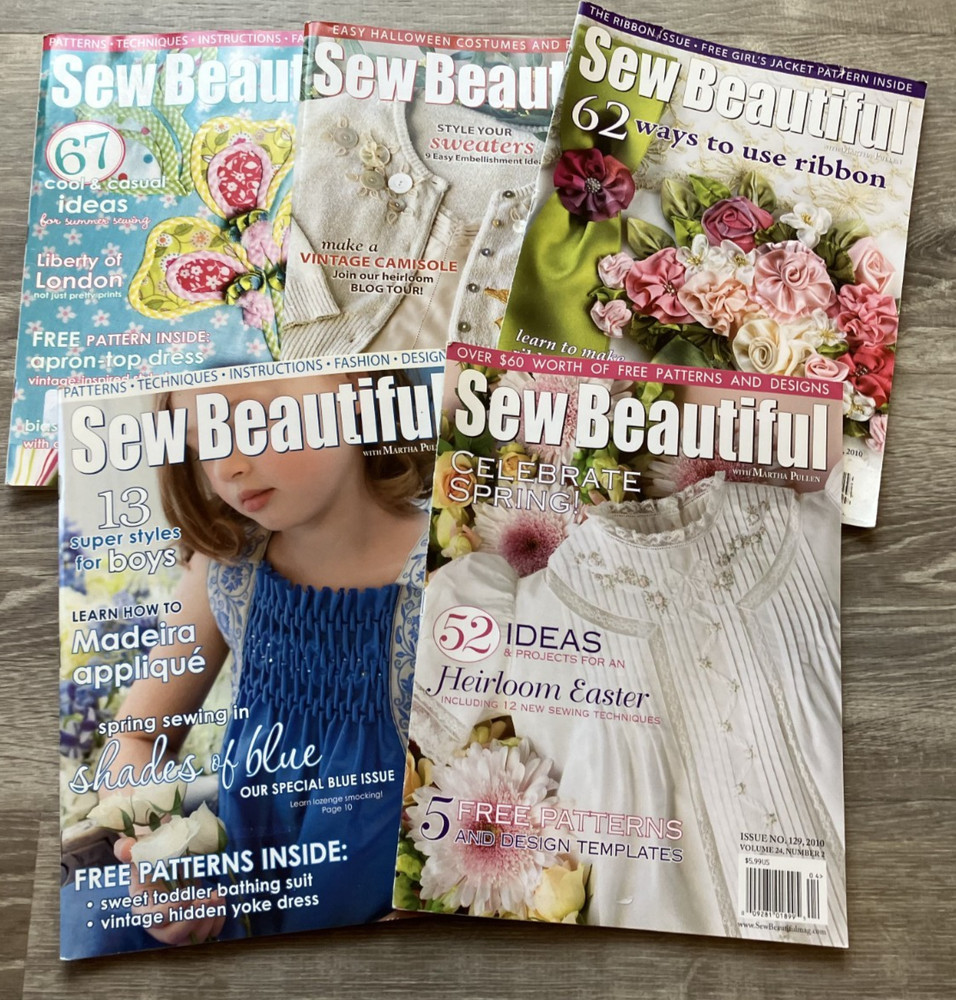 Sew Beautiful  2010 Issues #128-132