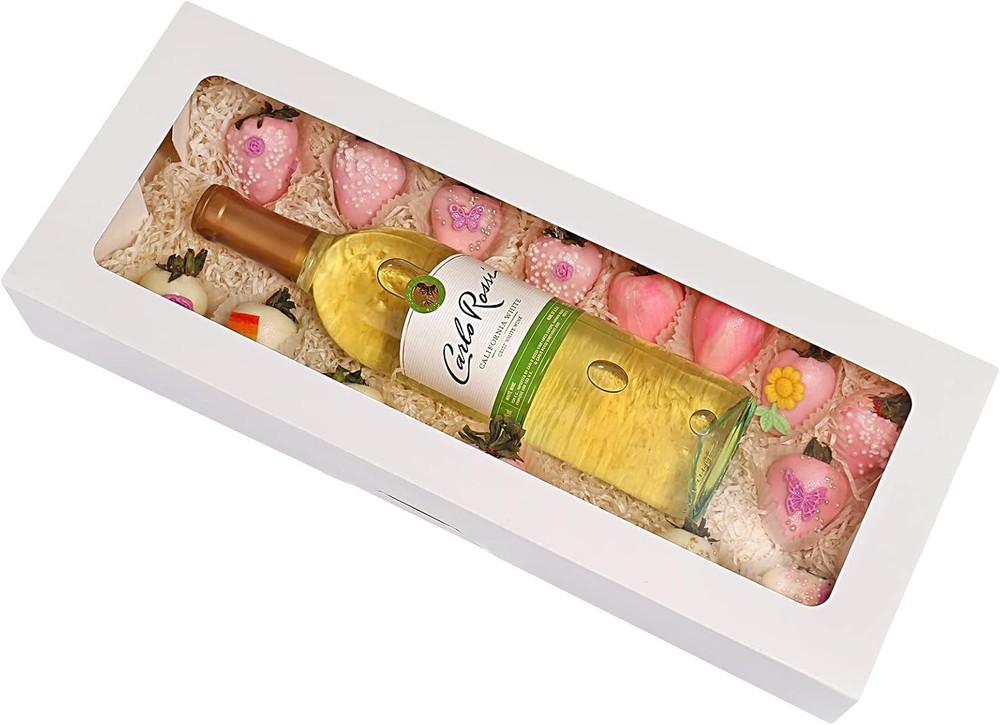 Cookie Boxes with Window, White Bakery Boxes, Stberry boxes,