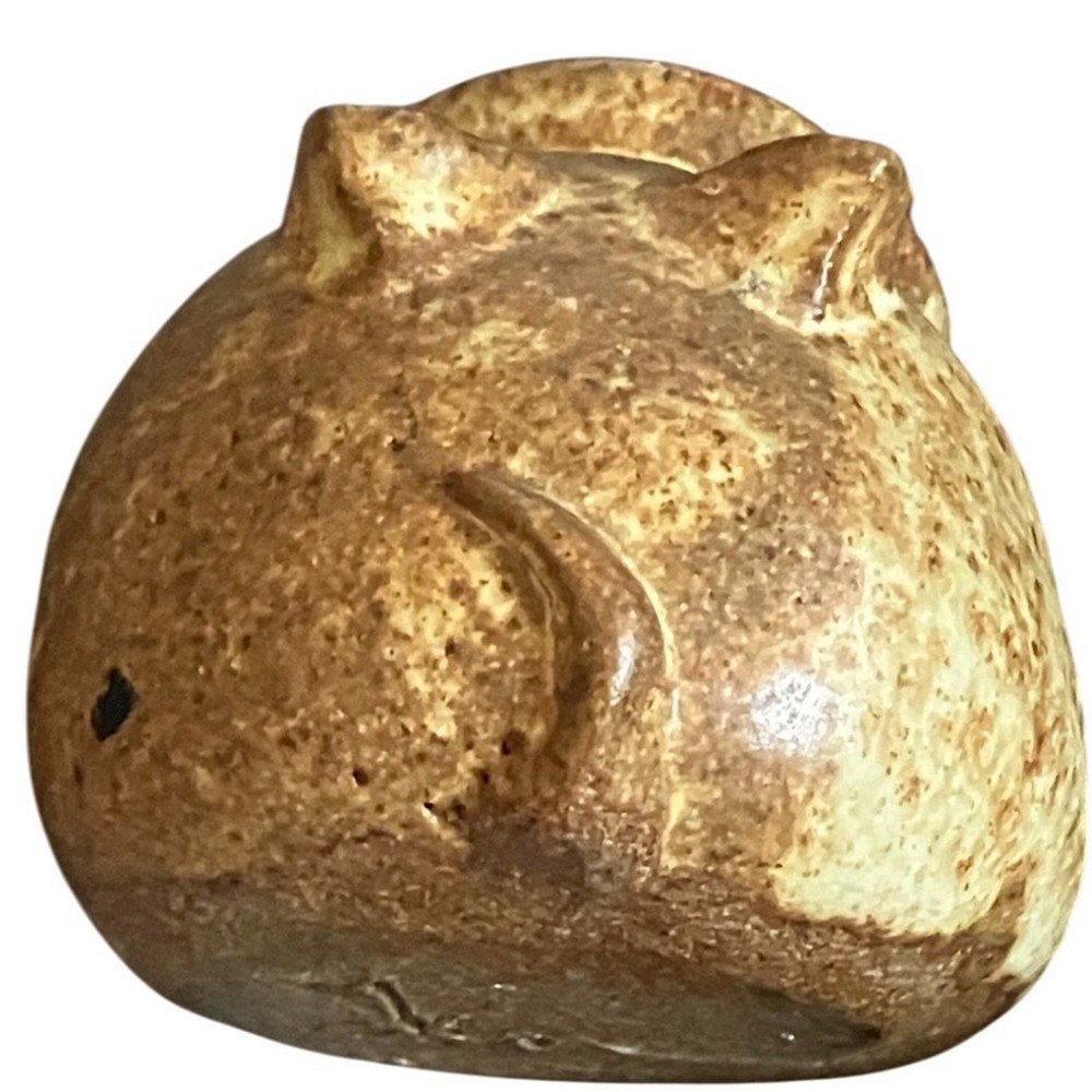 Studio Pottery Signed Salt Cellar Pig