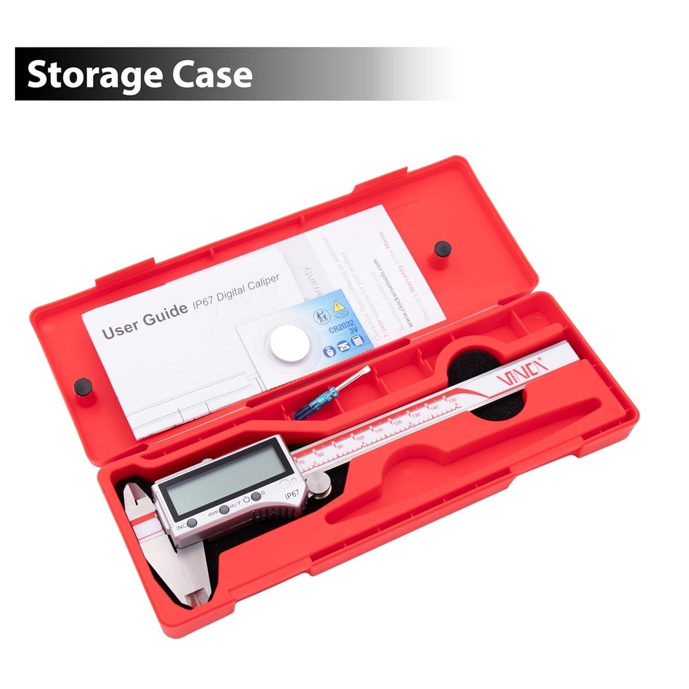 Grade Stainless Steel Digital Caliper, Large Display