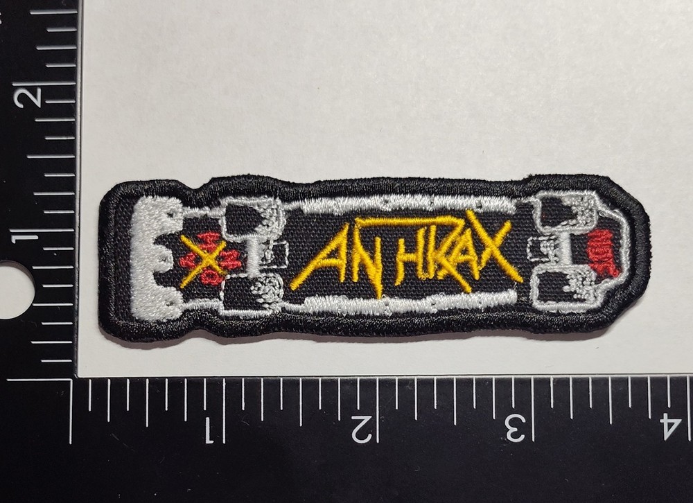 Retro Skateboarding Anthrax Patch Skateboard Hook Loop Tactic High Quality Patch