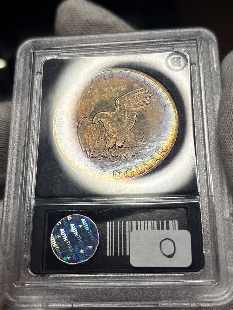 1971-P Eisenhower $1 Dollar Rainbow Toned