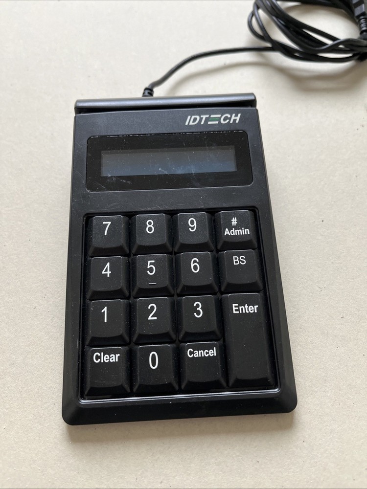 IDTech SecureKey M100 M130 Keypad IDKE-53483BEM USB Wired LCD Display t4