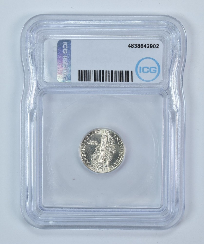 1939-D Mercury Dime MS65 FB ICG