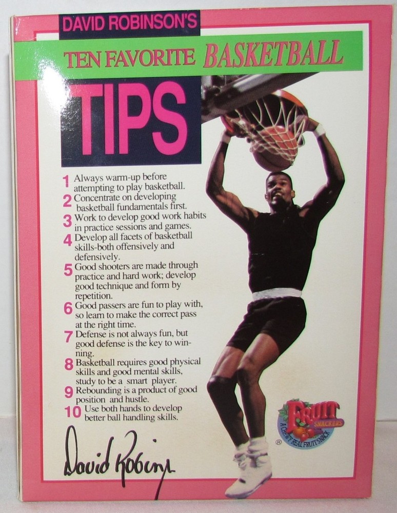 David Robinson All Star Fruit Snacks Box, SEALED, 1991