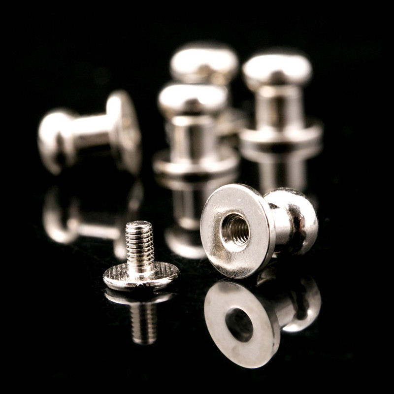 Sam Brown Stud Screw Round Head Solid Brass Rivet Chicago Button Leather Craft