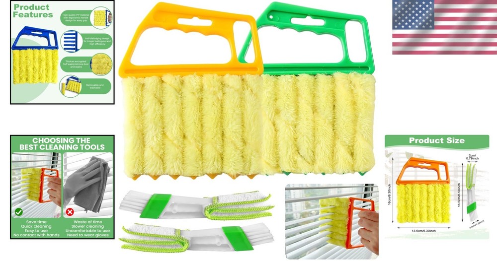 Complete 4-Piece Dusting Kit for Blinds & Vents: Washable & Efficient Cleaning
