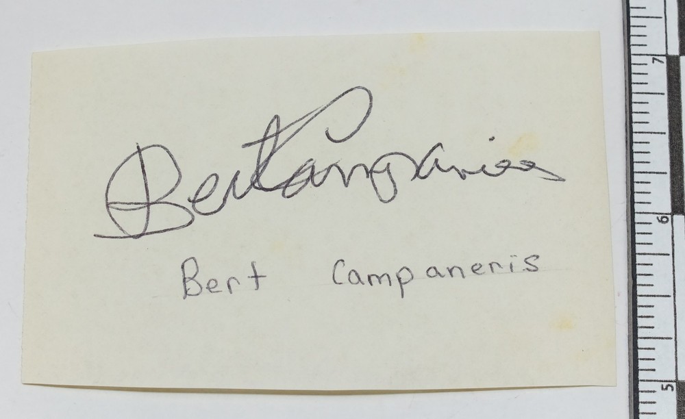 Bert Campaneris cut autograph
